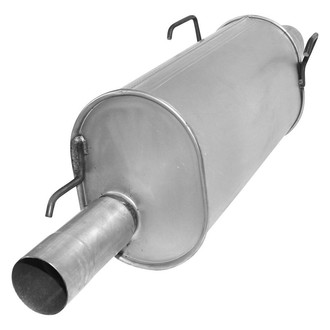 AP Exhaust® - Challenge Series Aluminized Steel Oval Exhaust Muffler with Inlet / Outlet Neck