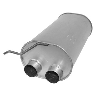 AP Exhaust® - Challenge Series Aluminized Steel Oval Exhaust Muffler with Inlet/Outlet Neck