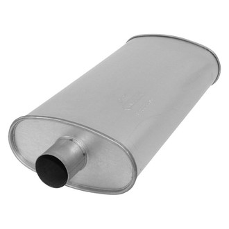 AP Exhaust® - Challenge Series Aluminized Steel Oval Exhaust Muffler with Inlet / Outlet Neck