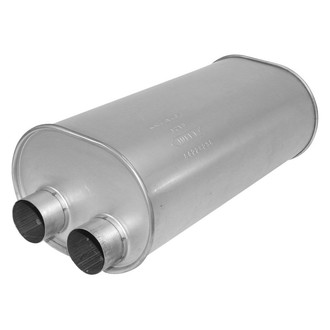 AP Exhaust® - Challenge Series Aluminized Steel Oval Exhaust Muffler with Inlet/Outlet Neck