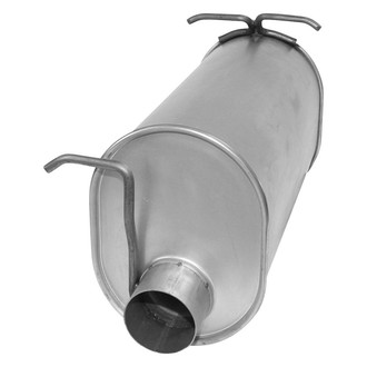 AP Exhaust® - Challenge Series Aluminized Steel Oval Exhaust Muffler with Inlet/Outlet Neck
