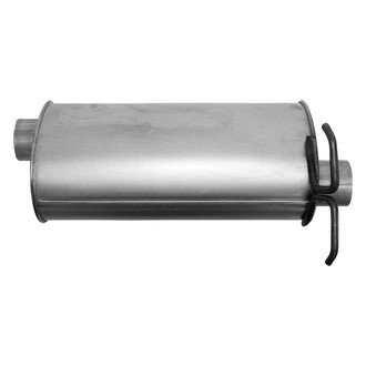 AP Exhaust® - Challenge Series Aluminized Steel Oval Exhaust Muffler with Inlet / Outlet Neck