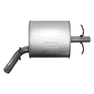 AP Exhaust® - Challenge Series Aluminized Steel Oval Exhaust Muffler with Inlet/Outlet Neck