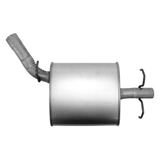 AP Exhaust® - Challenge Series Aluminized Steel Driver Side Oval Exhaust Muffler with Inlet/Outlet Neck