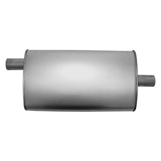 AP Exhaust® - Enforcer Series Aluminized Steel Rear Oval Glass Pack Exhaust Muffler with Inlet and Outlet Neck