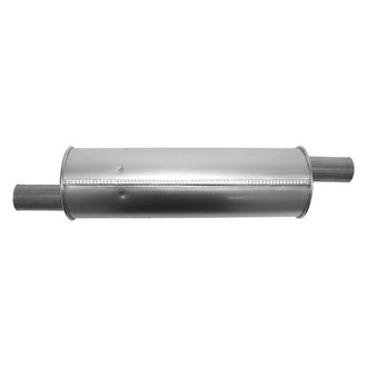 AP Exhaust® - Enforcer Series Aluminized Steel Round Glass Pack Exhaust Muffler with Inlet and Outlet Neck