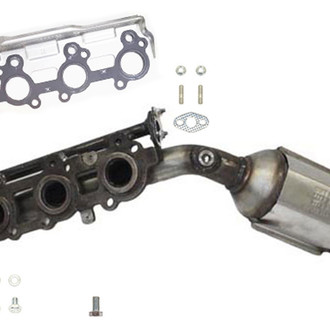 AP Exhaust® - Stainless Steel Direct Fit Exhaust Manifold with Integrated Catalytic Converter