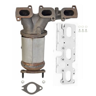 AP Exhaust® - Stainless Steel Direct Fit Exhaust Manifold with Integrated Catalytic Converter