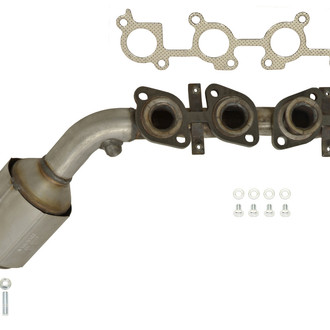 AP Exhaust® - Stainless Steel Direct Fit Exhaust Manifold with Integrated Catalytic Converter