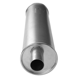 AP Exhaust® - MSL Maximum Aluminized Steel Round Direct Fit Exhaust Muffler with Inlet / Outlet Neck