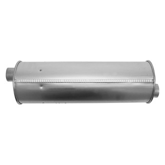 AP Exhaust® - MSL Maximum Aluminized Steel Round Direct Fit Exhaust Muffler with Inlet / Outlet Neck
