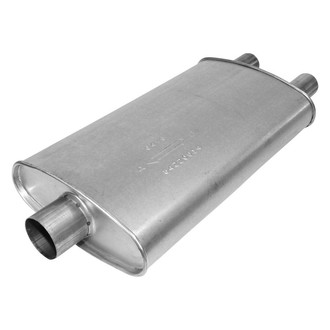 AP Exhaust® - MSL Maximum Aluminized Steel Oval Direct-Fit Exhaust Muffler with Inlet/Outlet Neck
