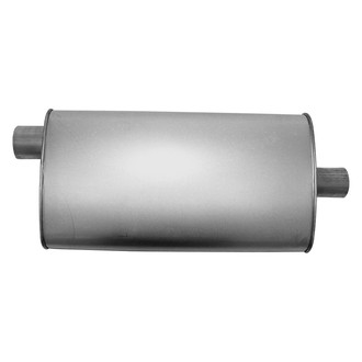 AP Exhaust® - MSL Maximum Aluminized Steel Oval Direct-Fit Exhaust Muffler with Inlet/Outlet Neck