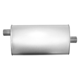 AP Exhaust® - MSL Maximum Aluminized Steel Oval Direct-Fit Exhaust Muffler with Inlet/Outlet Neck