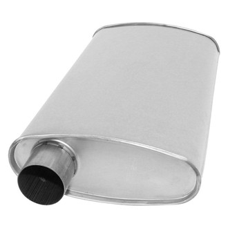 AP Exhaust® - MSL Maximum Aluminized Steel Oval Direct Fit Exhaust Muffler with Inlet / Outlet Neck