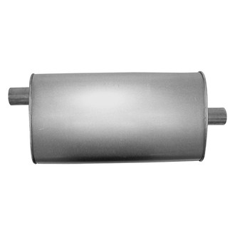 AP Exhaust® - MSL Maximum Aluminized Steel Oval Direct Fit Exhaust Muffler with Inlet / Outlet Neck