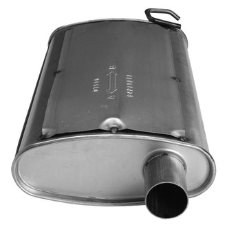 AP Exhaust® - MSL Maximum Aluminized Steel Oval Direct-Fit Exhaust Muffler with Inlet/Outlet Neck