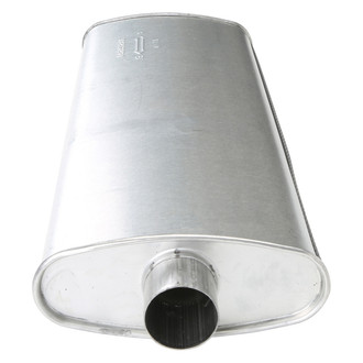 AP Exhaust® - MSL Maximum Aluminized Steel Oval Direct Fit Exhaust Muffler with Inlet / Outlet Neck