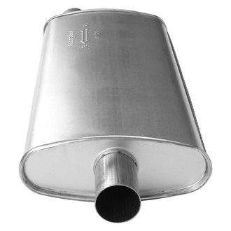 AP Exhaust® - MSL Maximum Aluminized Steel Oval Direct-Fit Exhaust Muffler with Inlet/Outlet Neck