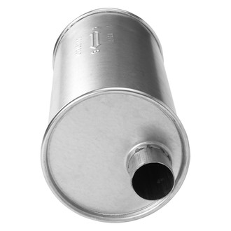 AP Exhaust® - MSL Maximum Aluminized Steel Round Direct-Fit Exhaust Muffler with Inlet/Outlet Neck