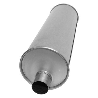 AP Exhaust® - MSL Maximum Aluminized Steel Round Direct Fit Exhaust Muffler with Inlet / Outlet Neck