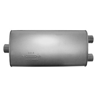 AP Exhaust® - MSL Maximum Aluminized Steel Oval Direct-Fit Exhaust Muffler with Inlet/Outlet Neck