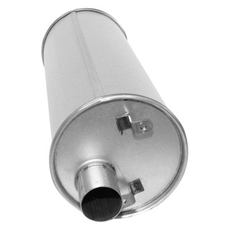 AP Exhaust® - MSL Maximum Aluminized Steel Round Direct-Fit Exhaust Muffler with Inlet/Outlet Neck