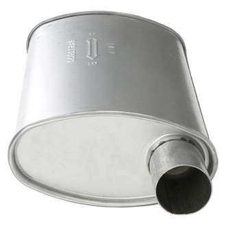 AP Exhaust® - MSL Maximum Aluminized Steel Oval Direct-Fit Exhaust Muffler with Inlet/Outlet Neck