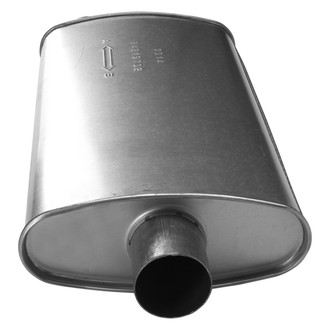 AP Exhaust® - MSL Maximum Aluminized Steel Oval Direct-Fit Exhaust Muffler with Inlet/Outlet Neck