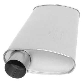 AP Exhaust® - MSL Maximum Aluminized Steel Oval Direct Fit Exhaust Muffler with Inlet / Outlet Neck