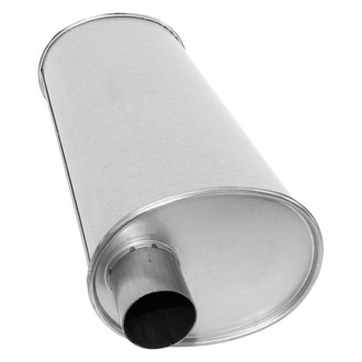 AP Exhaust® - MSL Maximum Aluminized Steel Oval Direct-Fit Exhaust Muffler with Inlet/Outlet Neck