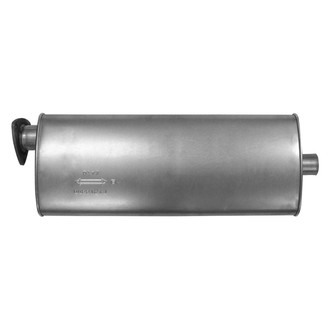 AP Exhaust® - MSL Maximum Aluminized Steel Oval Direct Fit Exhaust Muffler with Flange and Outlet Neck