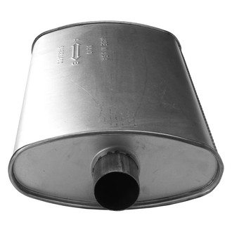 AP Exhaust® - MSL Maximum Oval Direct Fit Exhaust Muffler with Inlet / Outlet Neck