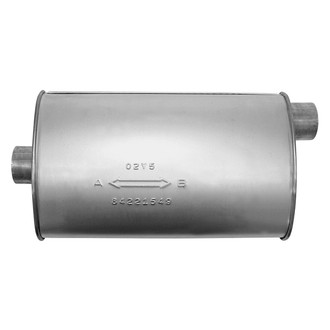 AP Exhaust® - MSL Maximum Aluminized Steel Oval Direct Fit Exhaust Muffler with Inlet / Outlet Neck