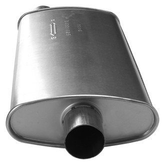 AP Exhaust® - MSL Maximum Aluminized Steel Oval Direct-Fit Exhaust Muffler with Inlet/Outlet Neck