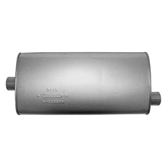 AP Exhaust® - MSL Maximum Aluminized Steel Oval Direct-Fit Exhaust Muffler with Inlet/Outlet Neck