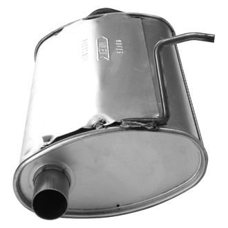 AP Exhaust® - MSL Maximum Aluminized Steel Oval Direct-Fit Exhaust Muffler with Flange and Outlet Neck