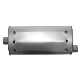 AP Exhaust® - MSL Maximum Aluminized Steel Oval Direct Fit Exhaust Muffler with Inlet / Outlet Neck