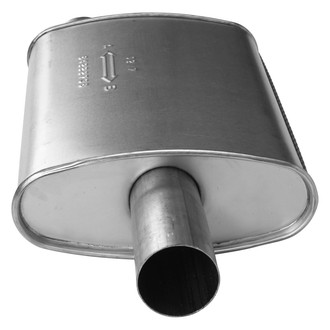 AP Exhaust® - MSL Maximum Aluminized Steel Oval Direct-Fit Exhaust Muffler with Inlet/Outlet Neck