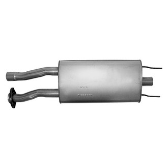 AP Exhaust® - MSL Maximum Aluminized Steel Oval Direct Fit Exhaust Muffler with Flare Flange and Outlet Neck