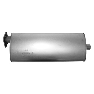 AP Exhaust® - MSL Maximum Aluminized Steel Oval Direct Fit Exhaust Muffler with Flange and Outlet Neck