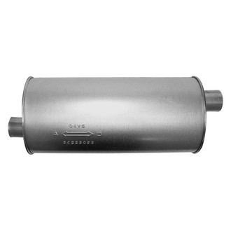 AP Exhaust® - MSL Maximum Aluminized Steel Oval Direct-Fit Exhaust Muffler with Inlet/Outlet Neck
