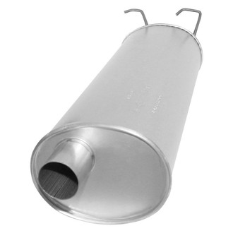 AP Exhaust® - MSL Maximum Aluminized Steel Oval Direct Fit Exhaust Muffler with Inlet / Outlet Neck