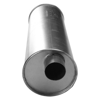 AP Exhaust® - MSL Maximum Aluminized Steel Round Direct-Fit Exhaust Muffler with Inlet/Outlet Neck