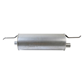 AP Exhaust® - MSL Maximum Aluminized Steel Round Direct Fit Exhaust Muffler with Inlet / Outlet Neck