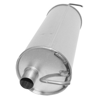 AP Exhaust® - MSL Maximum Aluminized Steel Round Direct Fit Exhaust Muffler with Inlet / Outlet Neck