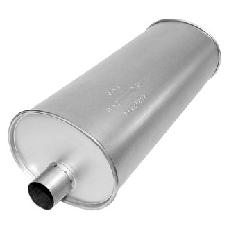 AP Exhaust® - MSL Maximum Aluminized Steel Oval Direct-Fit Exhaust Muffler with Inlet/Outlet Neck