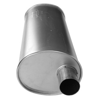 AP Exhaust® - MSL Maximum Aluminized Steel Oval Direct-Fit Exhaust Muffler with Inlet/Outlet Neck