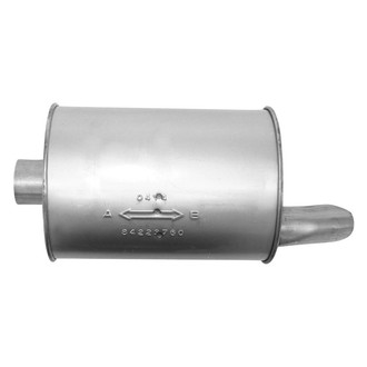 AP Exhaust® - MSL Maximum Aluminized Steel Rear Oval Direct-Fit Exhaust Muffler with Inlet Neck and Spout
