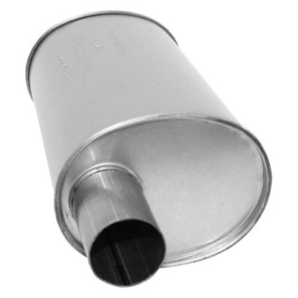 AP Exhaust® - MSL Maximum Aluminized Steel Oval Direct-Fit Exhaust Muffler with Inlet/Outlet Neck